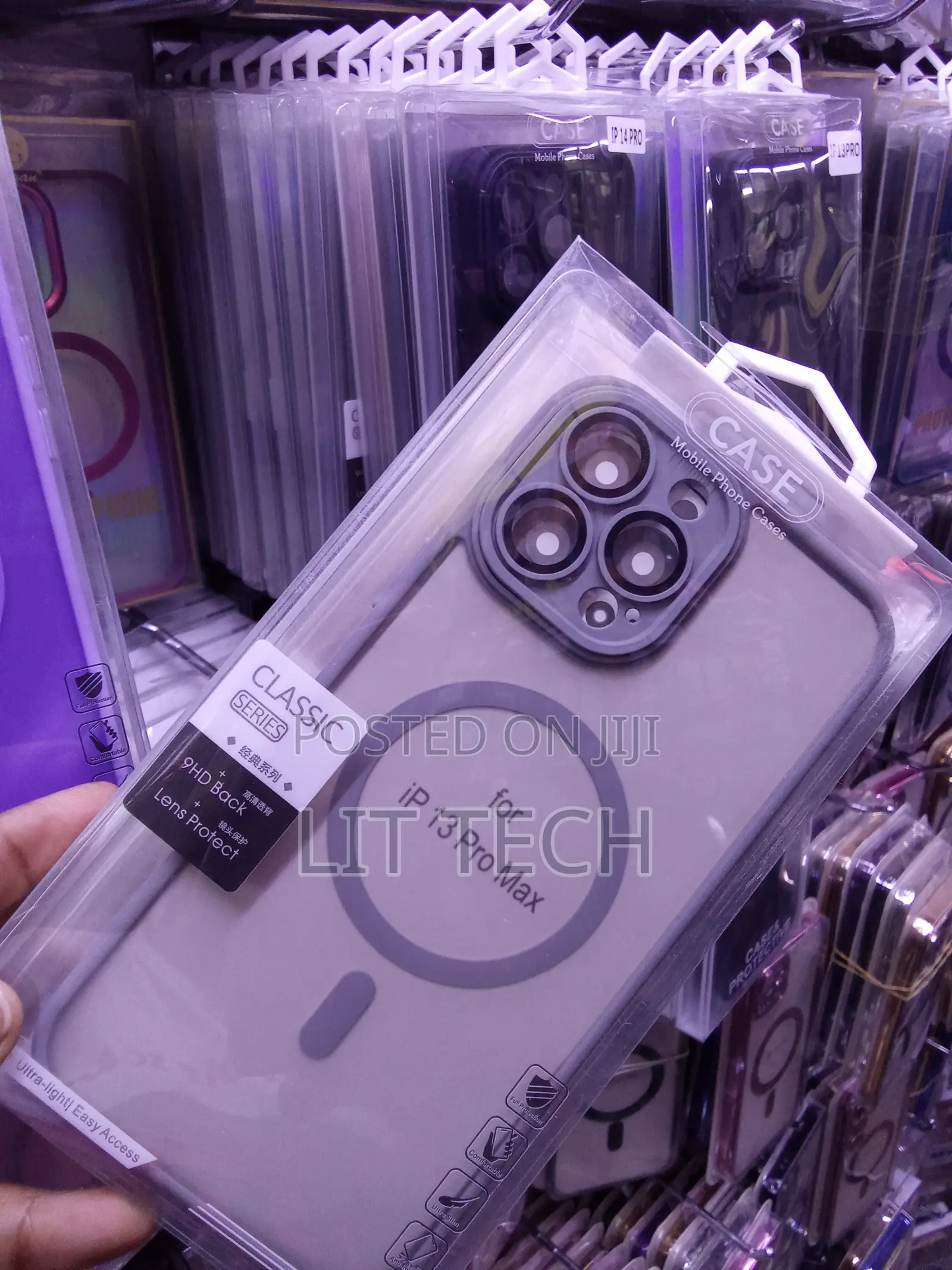 Gray Translucent MagSafe Case With Lense for iPhone 13 Pro Max