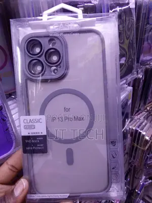 Gray Translucent MagSafe Case With Lense for iPhone 13 Pro Max
