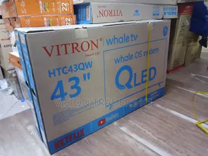Vitron 43inches Smart Qled Whale Os System Frameless TV With Bluetooth