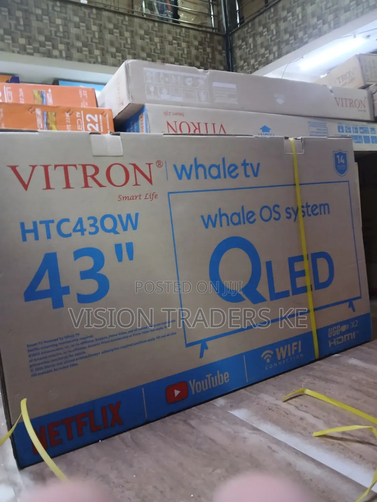 Vitron 43 Inches Smart Qled Whale Os System Frameless TV FullHd 1080p