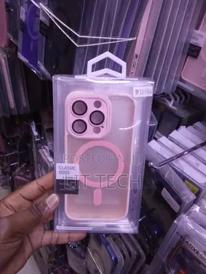 Frosted Pink Translucent MagSafe Case With Lense for iPhone 14 Pro