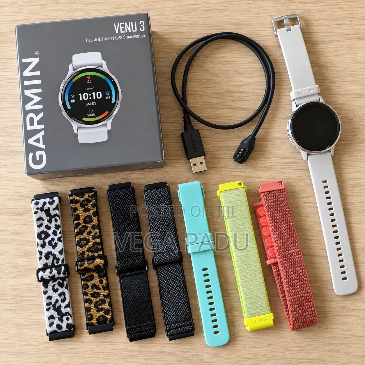 Garmin Venu 3 Smartwatch – Original Strap + 6 Additional Straps