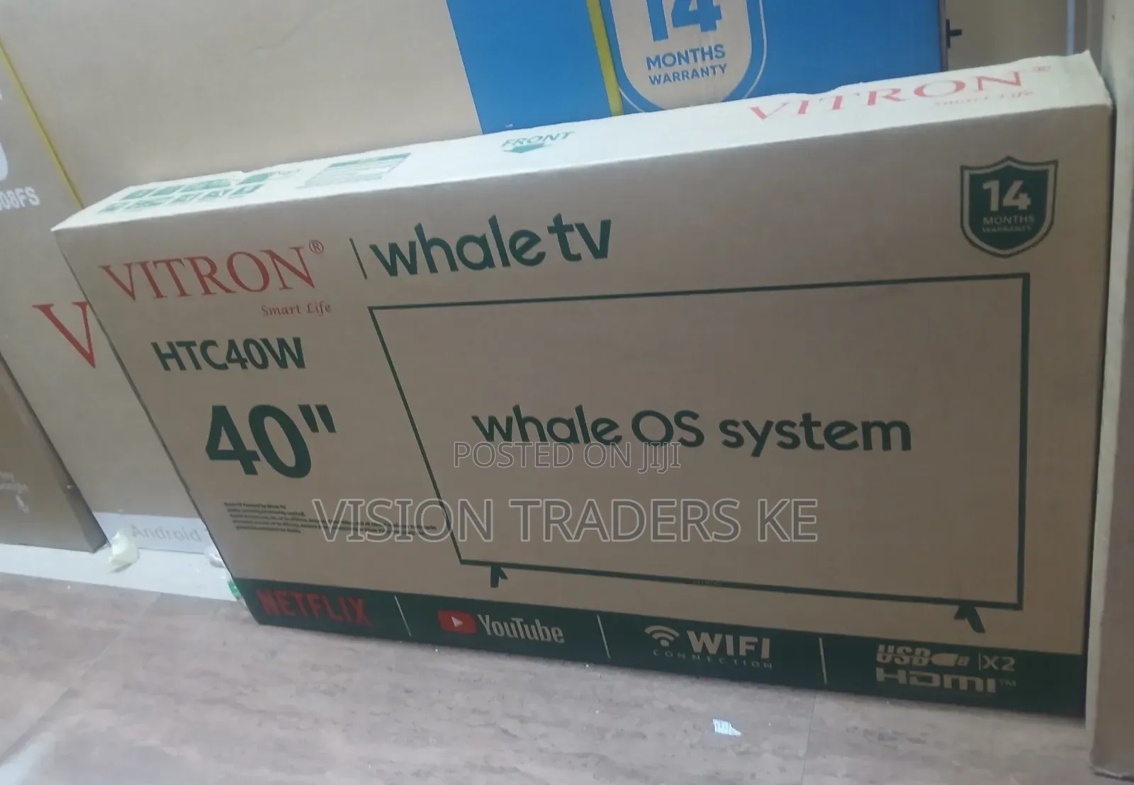 Vitron 40 Inches Smart Whale Os System Frameless TV With Bluetooth