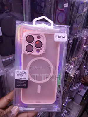 Pink Translucent MagSafe Matte Case With Lense for iPhone 13 Pro