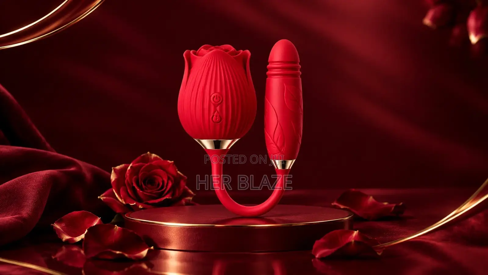 2 in 1 Rose Vibrator