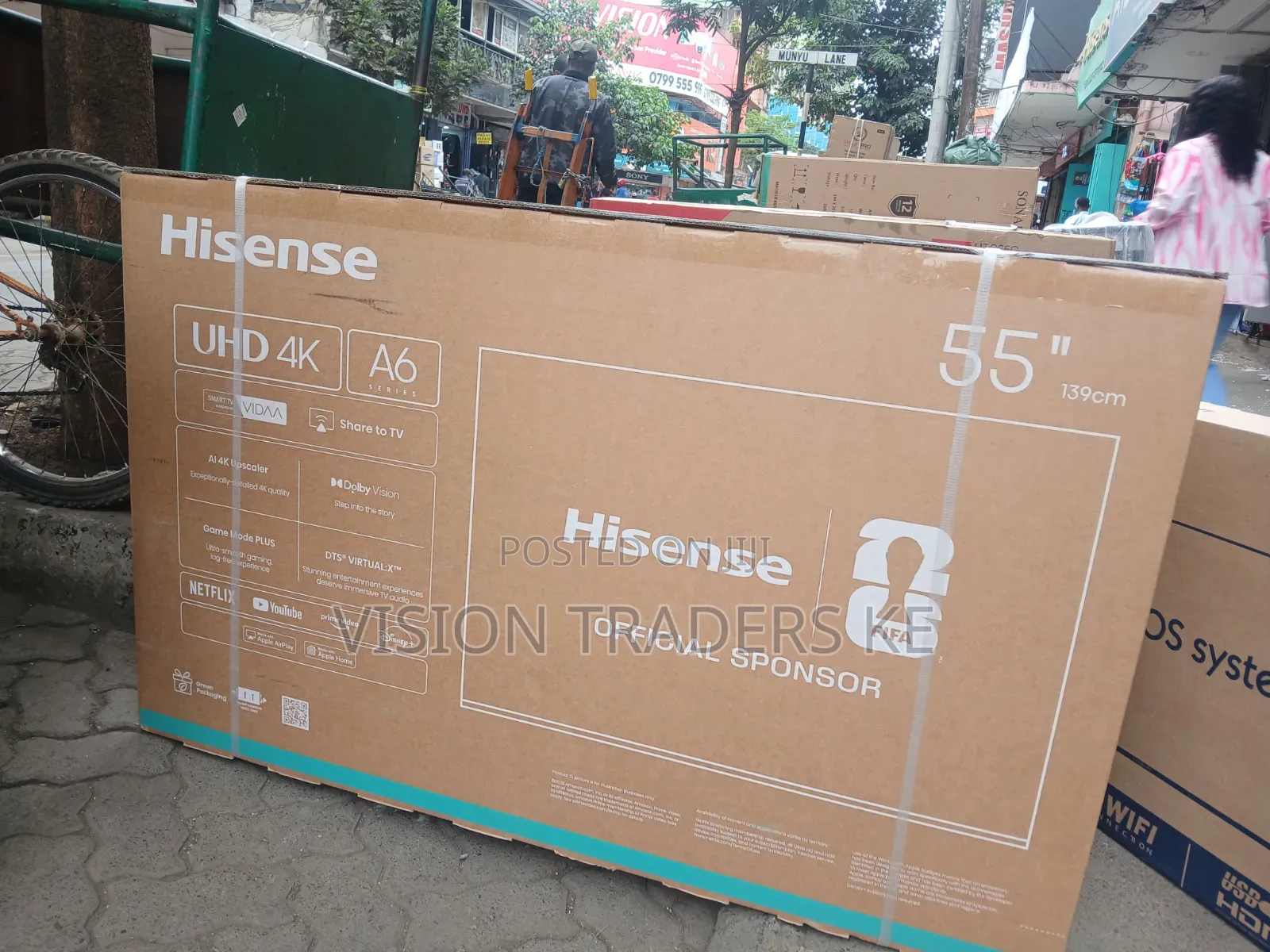 Hisense 55-Inches 55A6 Smart Frameless Ultra HD TV With Vidaa TV