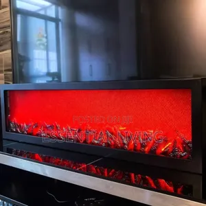1M Fireplace Modern Electric - LED Glowing Log Flame 100cm