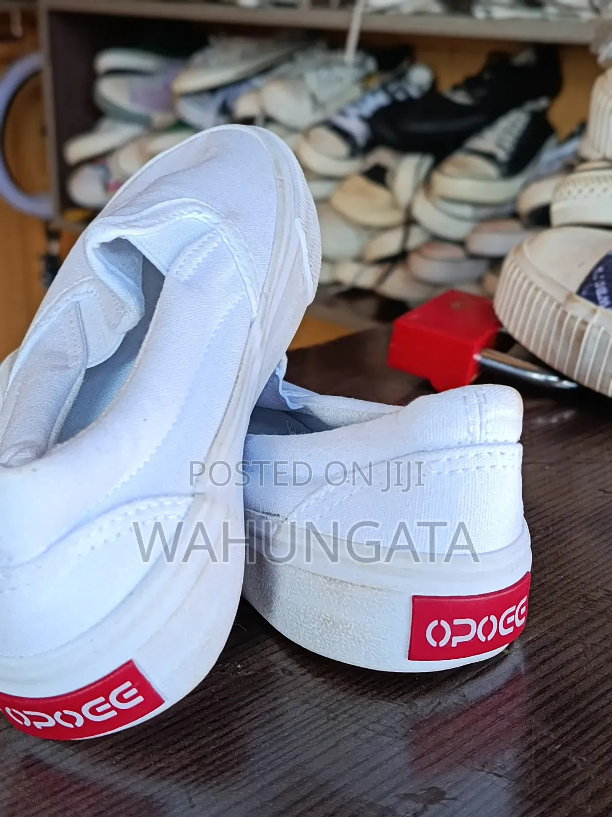 White Canvas Slip on Shoes Available