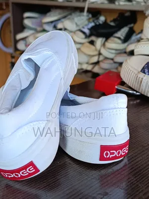 White Canvas Slip on Shoes Available