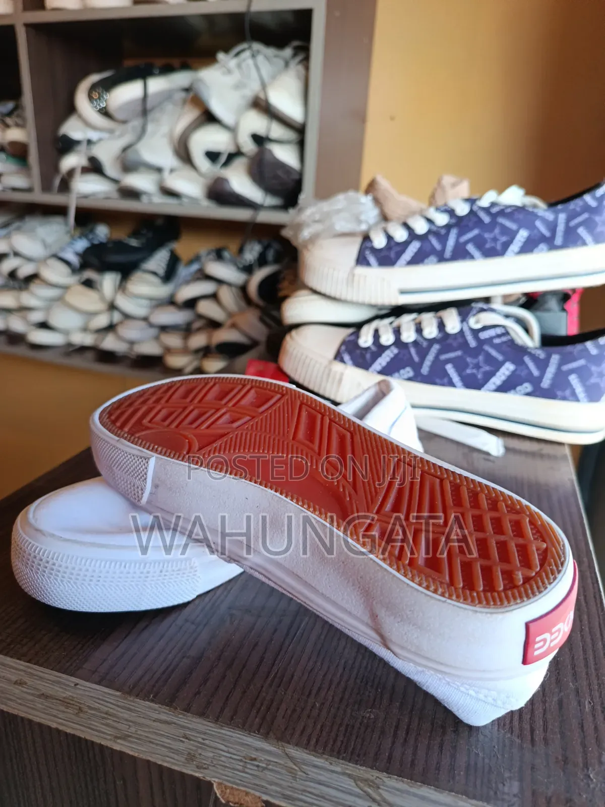 White Canvas Slip on Shoes Available