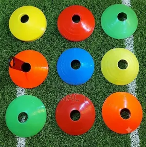 Multi-Colored Field Marker Discs With Carrying Holder Strap
