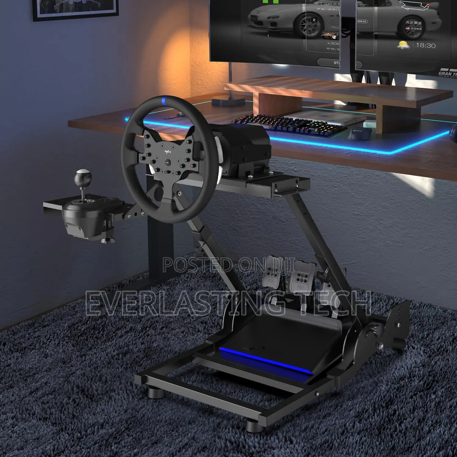PXN-A10 Heavy-Duty Foldable Gaming Racing Wheel Stand