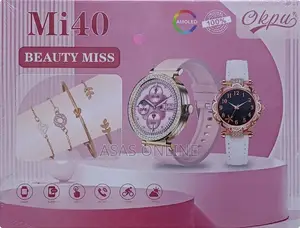Okpu MI40 Ultra Smartwatch 4-in-1 Combo Kit – Brand New!