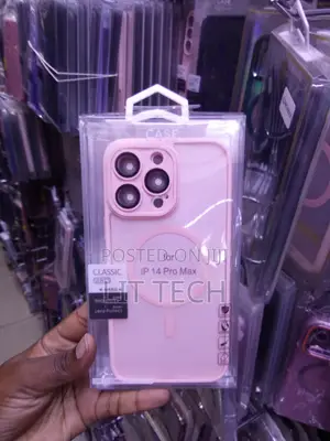 Classic Pink Translucent MagSafe Case With Lense for iPhone 14 Pro Max