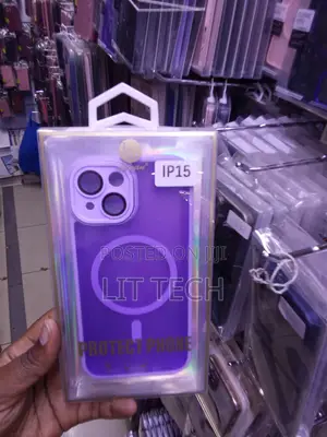 Purple Translucent MagSafe Case Protector With Lense for iPhone 15