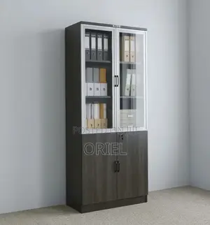 Office Cabinet : Wooden 2-Door Brown Storage Cabinet