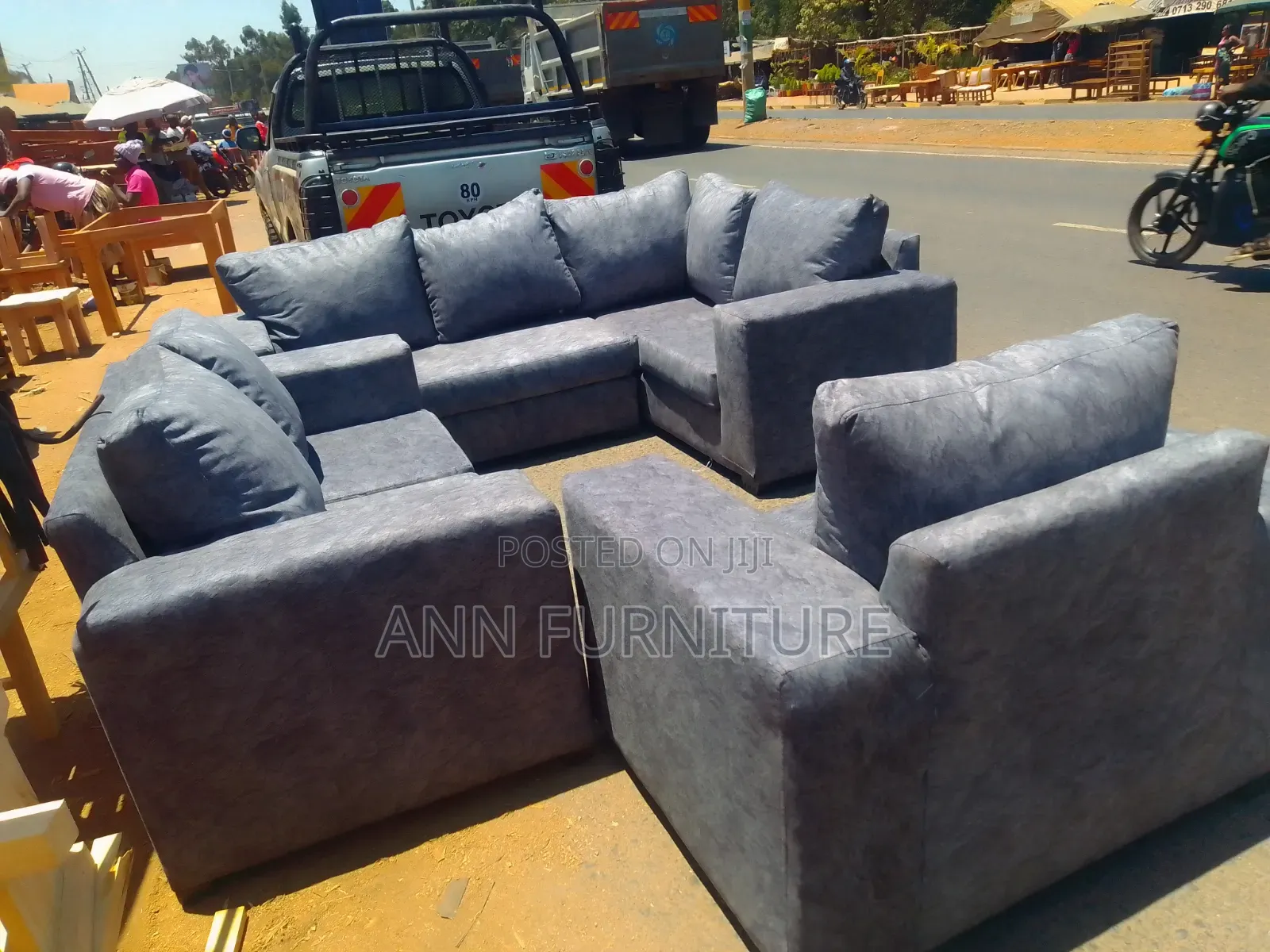 Sofas 7seater L Shape Grey's