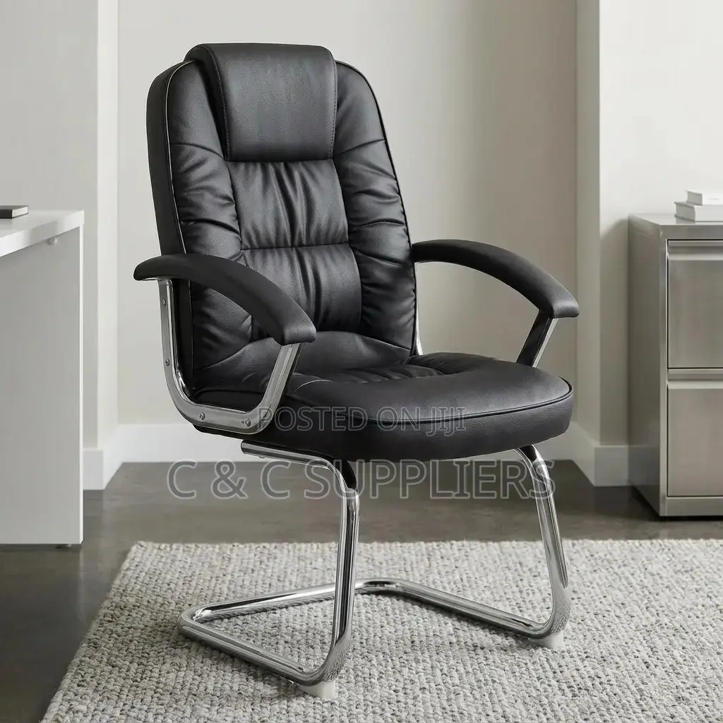 Executive Leather Visitor's Seat