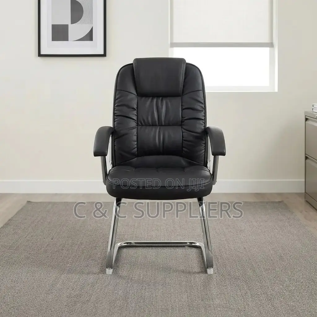 Executive Leather Visitor's Seat