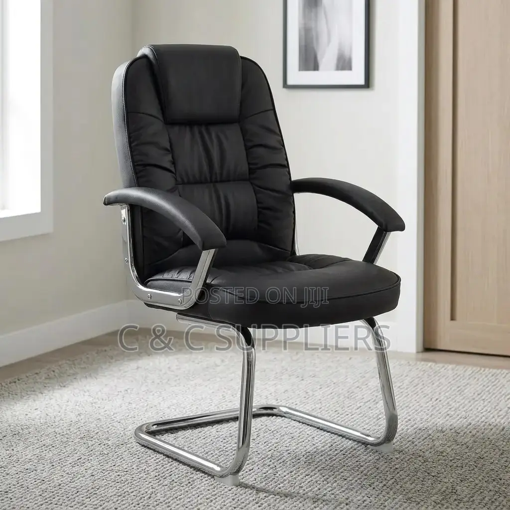 Executive Leather Visitor's Seat