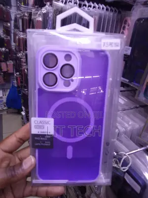 Translucent Matte MagSafe Case With Lense for iPhone 15 Pro Max-Purple