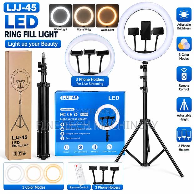 45cm, 18inch 3 Modes Ring Light With Stand and Remote Control - thumbnail 2