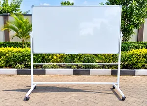 6x4ft Magnetic Whiteboard With Wheeled Stand— Modern Office Essential