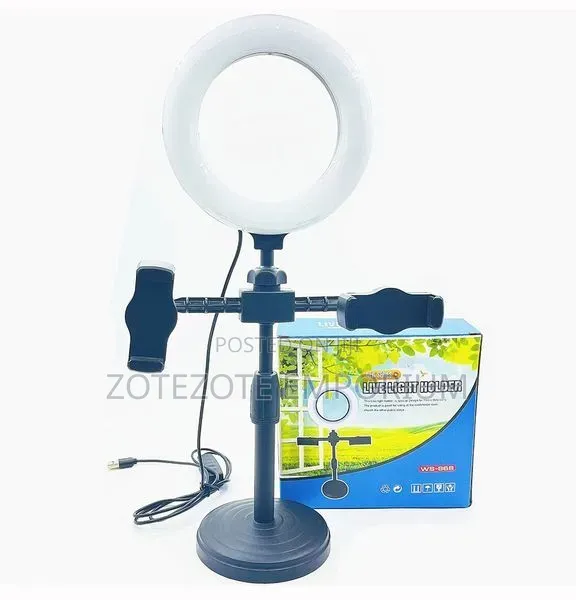 6 Inch Ringlight Double Stand Holder