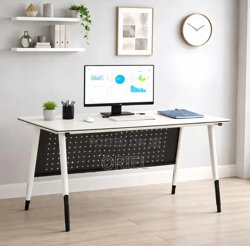 Office Table : Metal 4 Legs 120CM Office Table