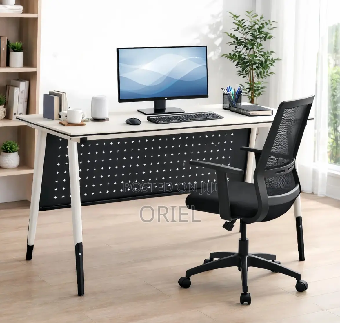 Office Table : Metal 4 Legs 120CM Office Table