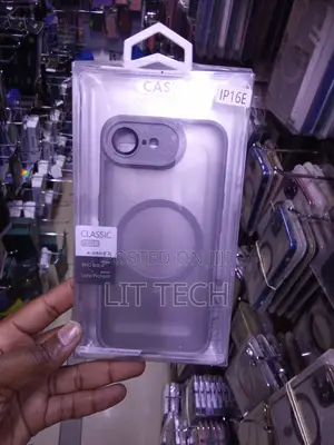 Translucent MagSafe Gray Case With Lense Protector for iPhone 16E