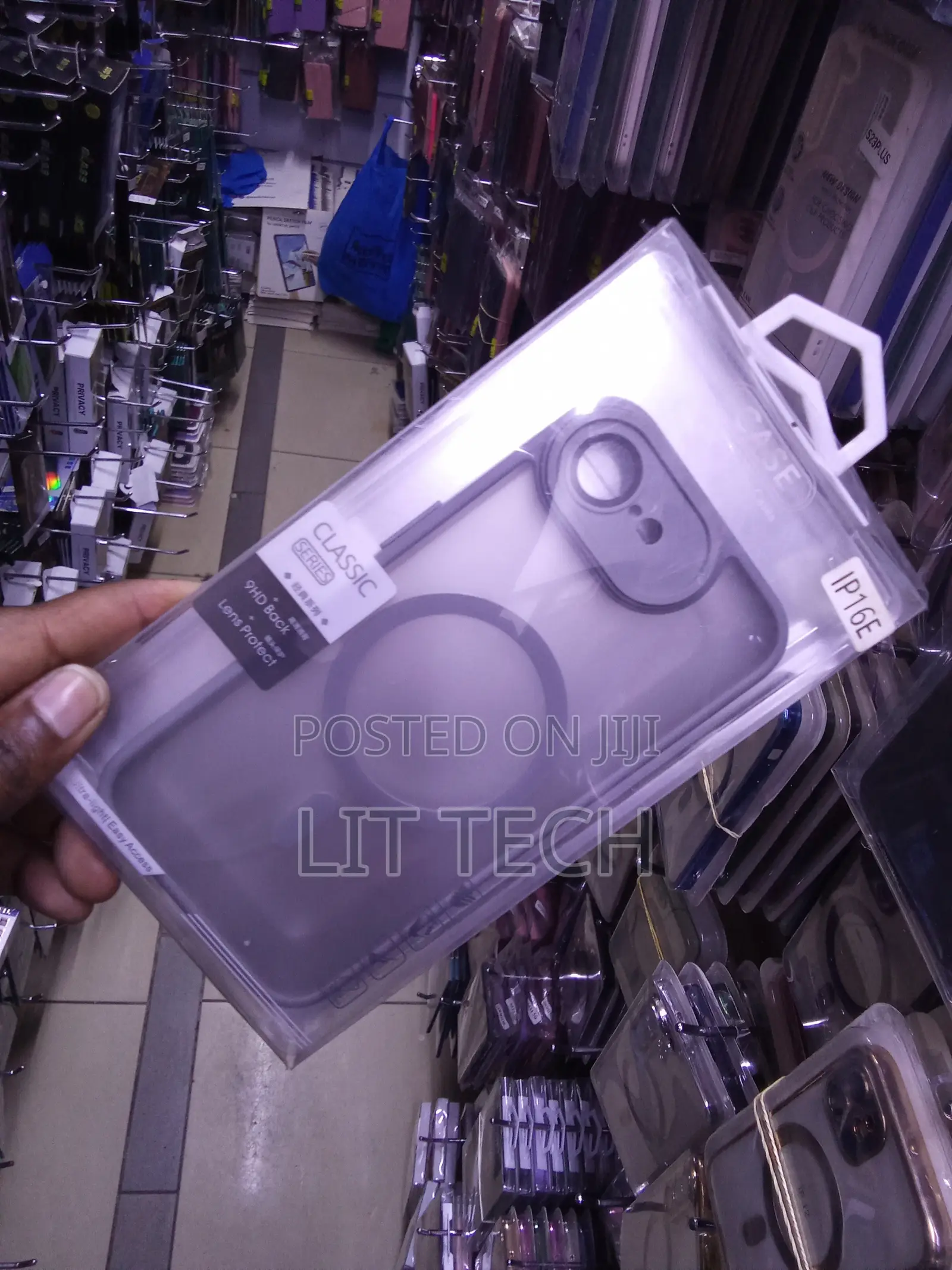 Translucent MagSafe Gray Case With Lense Protector for iPhone 16E
