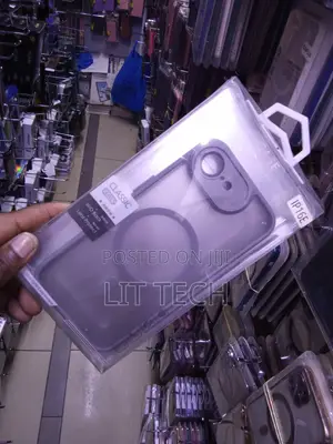 Translucent MagSafe Gray Case With Lense Protector for iPhone 16E