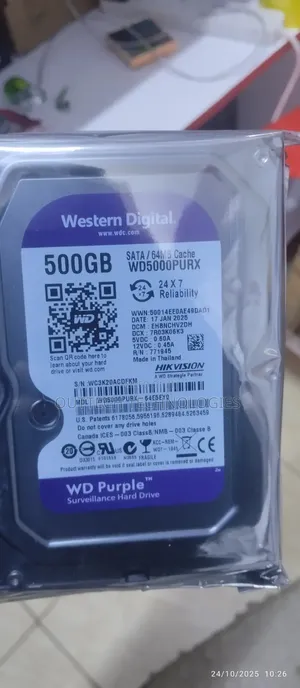 WD 500gb Surveillance Harddisk