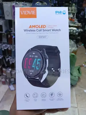 VIDVIE SW1617 AMOLED Round-Shaped Wireless Call Smart Watch