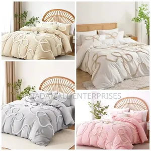 Luxurious Bowknot Tufted Duvet Cover
