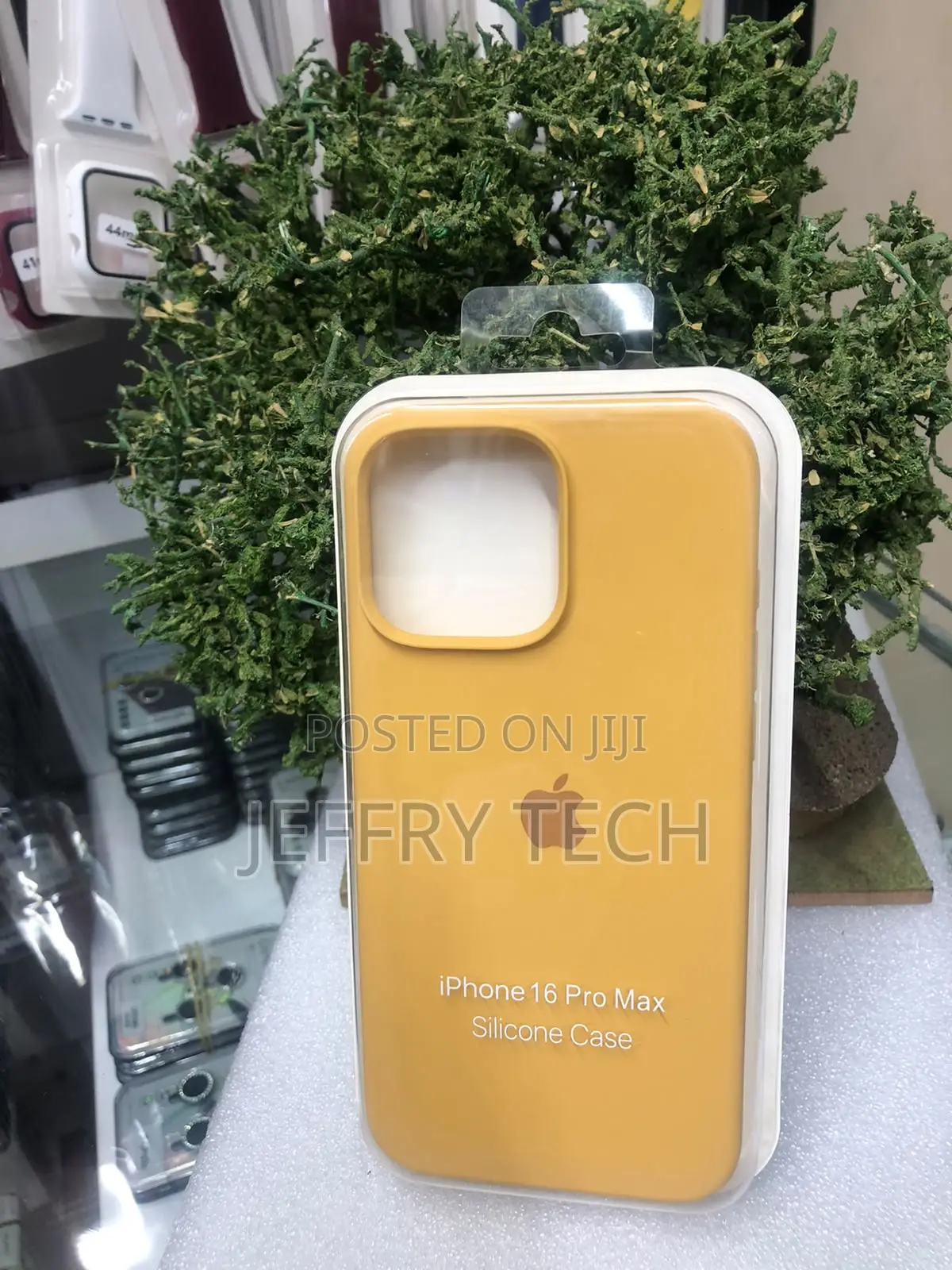 Yellow iPhone 15 Pro Max Silicone Case Enclosed Retail Packaging
