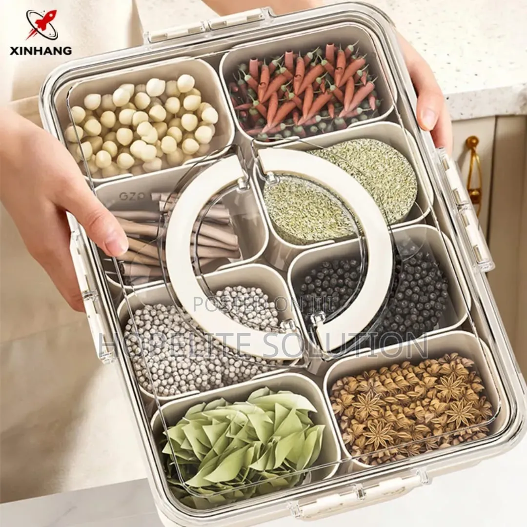 9 in 1 Compartment Food/Spice Storage Box