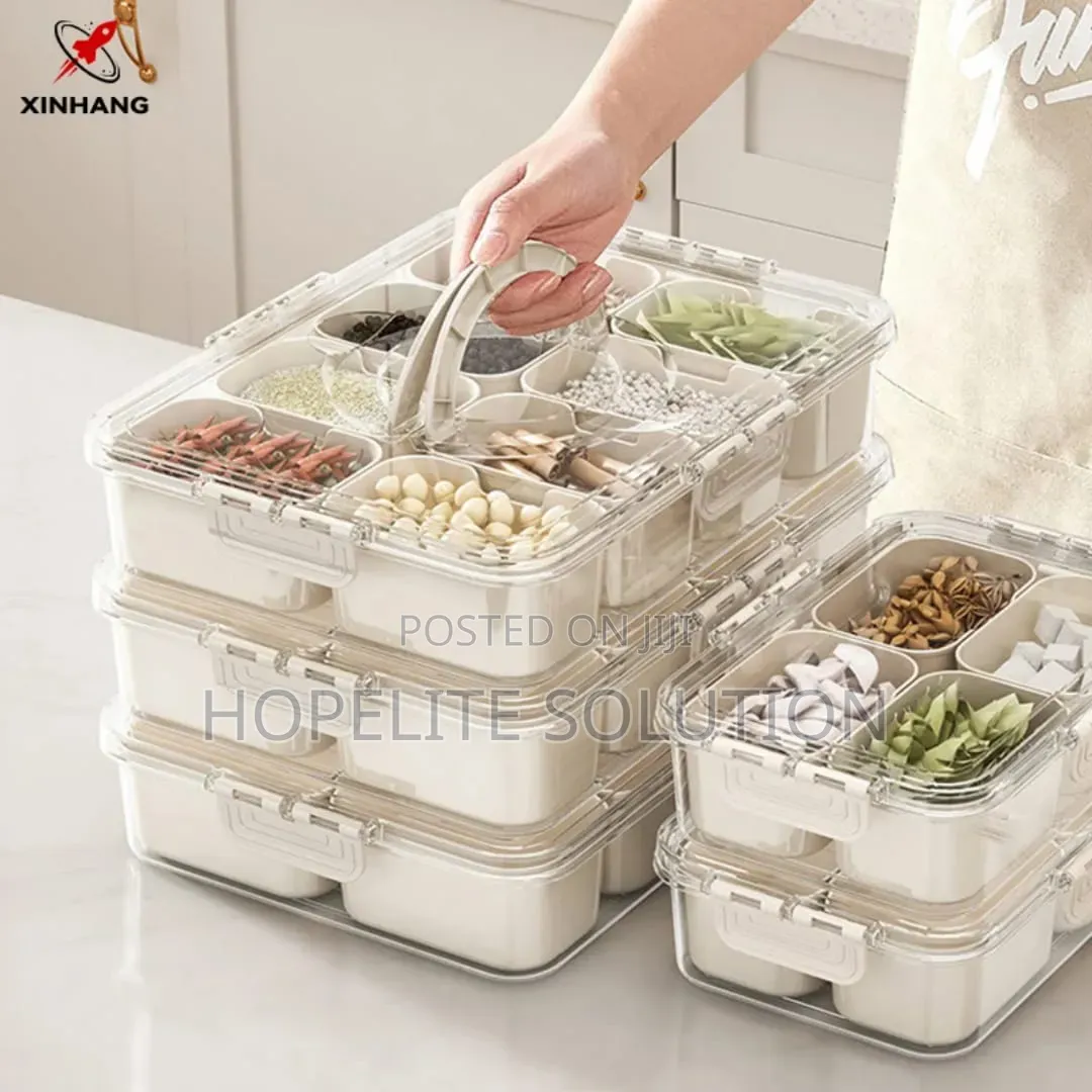 9 in 1 Compartment Food/Spice Storage Box