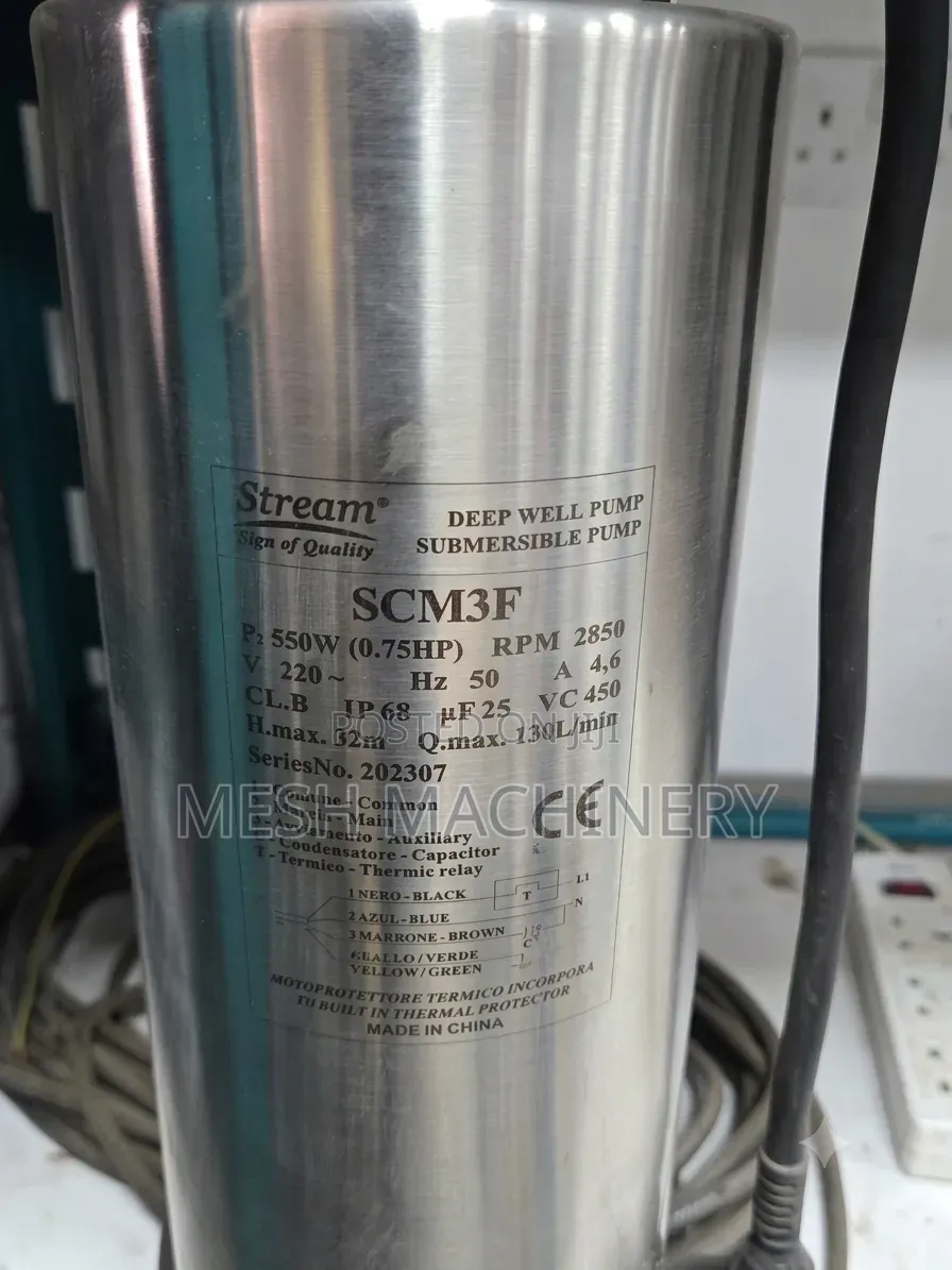 Stream 0.75hp Deep Well Submersible Pump