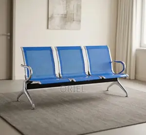 Office Bench : 3-Link Blue Steel Bench