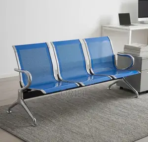 Office Bench : 3-Link Blue Steel Bench