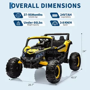 **Yellow 12V Off-Road Electric Ride-on Car – Kids' UTV **