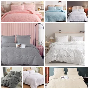 Luxury Tufted Wave Design Duvet Cover Set