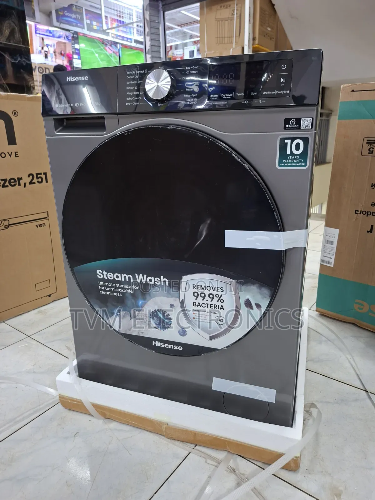 Hisense Washing Machine Front Load 10.5/6kg Wash Dry Full Automatic
