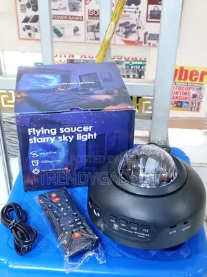 Flying Saucer Galaxy Projector LED Night Light Ocean Wave Lamp