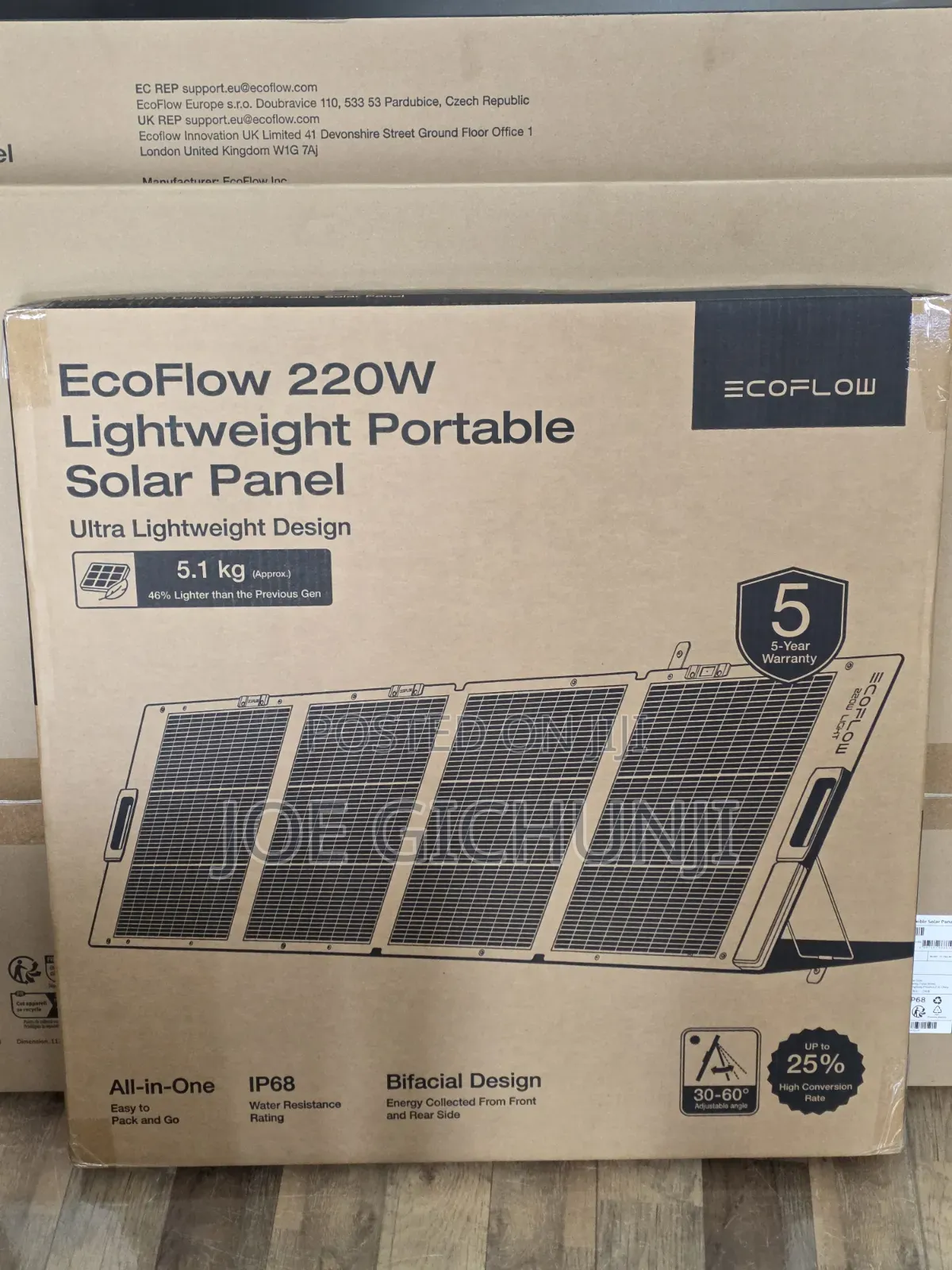 EcoFlow 220W Lightweight Portable Solar Panel