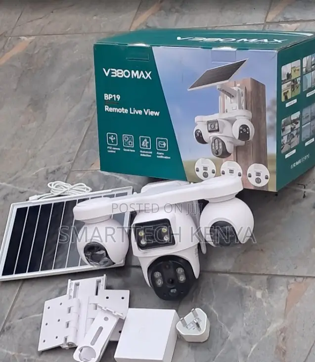 V380 Max Bp19 4g Solar PTZ CCTV Camera | Triple Lens