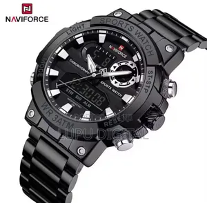 Naviforce Dual Time Gents Watch #Nf9237 Dual Display Water Resistant