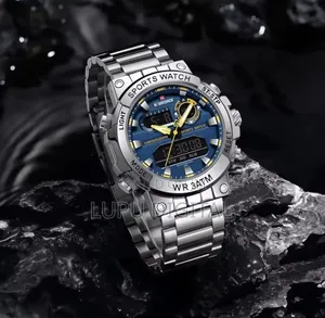 Naviforce Dual Time Gents Watch #Nf9237 Dual Display Water Resistant